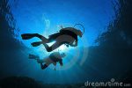 Scuba Divers Diving