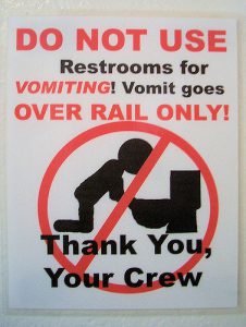 Do Not Vomit In Toilet On Boat