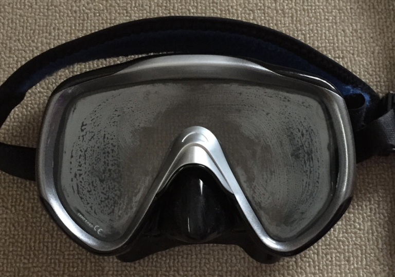 Fogged Dive Mask