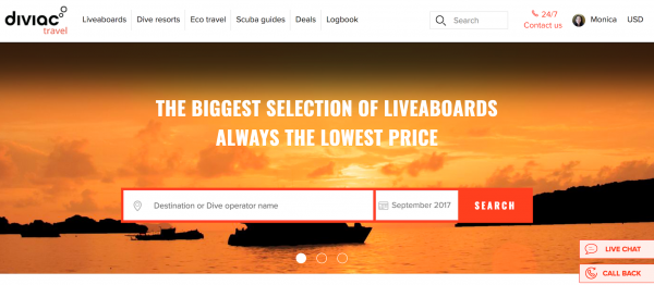 Diviac Scuba Dive Vacation Site