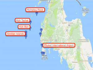 Map Of Thailand Dive Sites