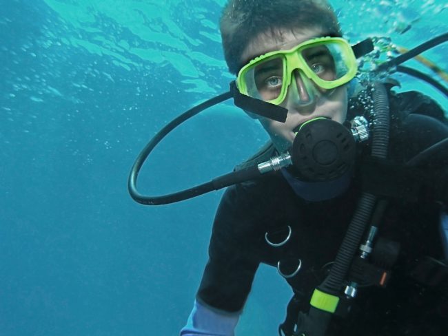 Young Scuba Diver Underwater