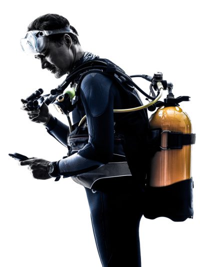 Diver With Scuba Gear On