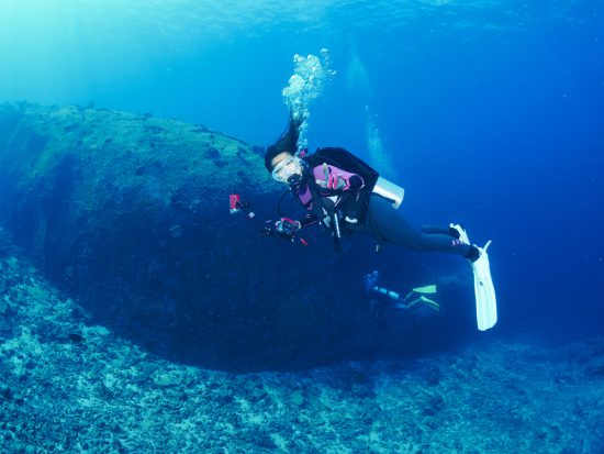 Diving near Coral Reef in Thailand