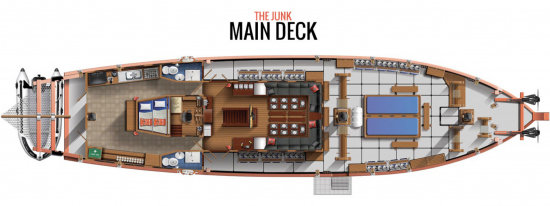 The Junk Liveaboard's Main Deck