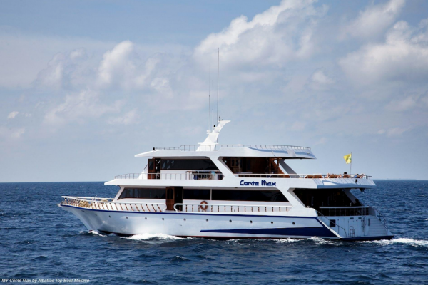 This liveaboard is called the MY Conte Max liveaboard